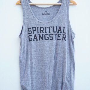 Spiritual Gangster Men's Grey Tank Top Medium